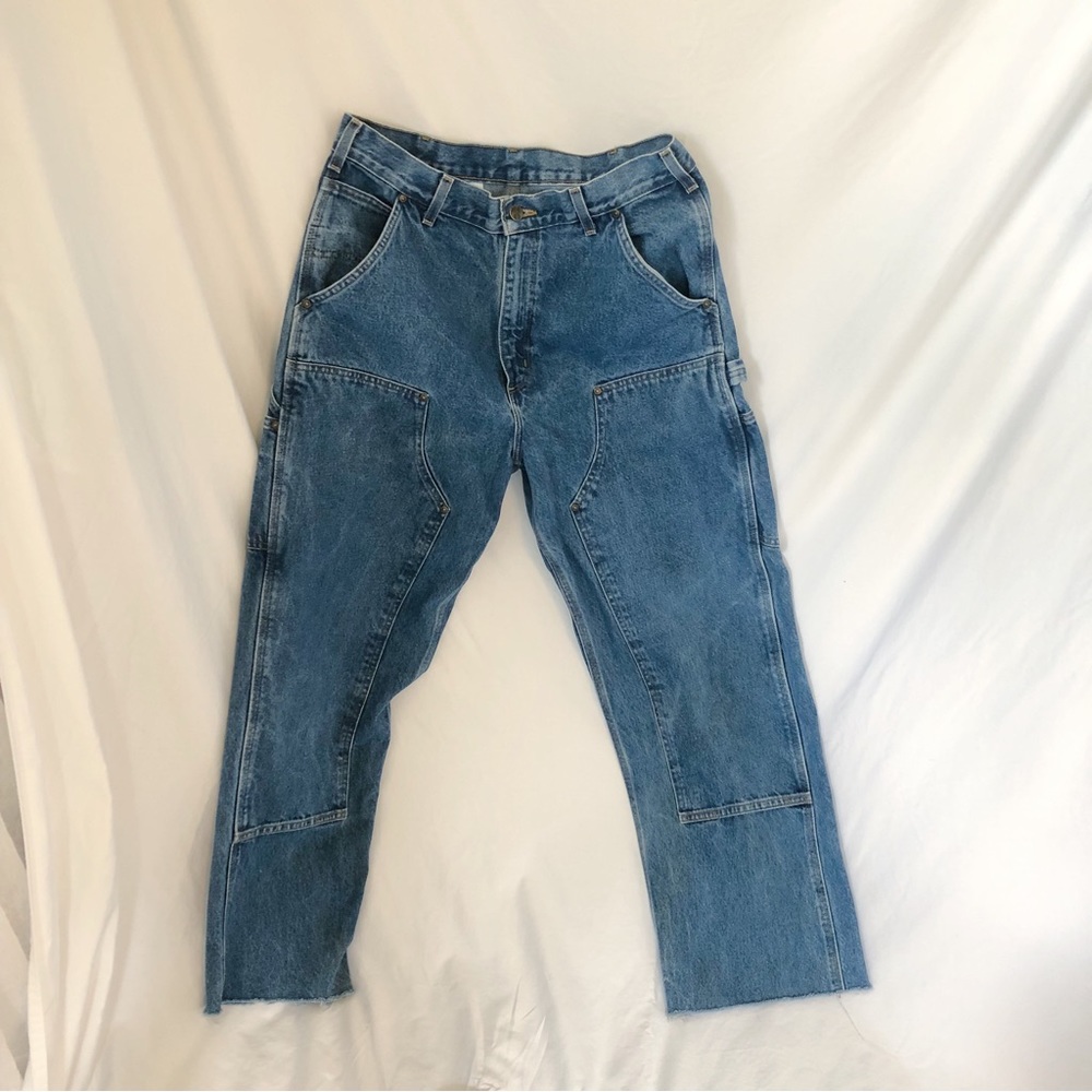 Carhartt Men's B73 Double Knee Utility Pants 33 x 34 Denim Blue Jeans VTG V